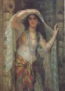 William Clarke Wontner Safe,One of the Three Ladies of Bagdad (mk32) France oil painting artist